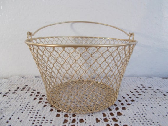 Gold Flower Girl Basket