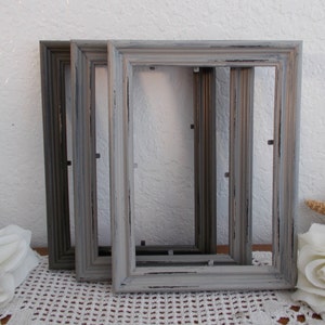 Gray Picture Frame Rustic Grey Shabby Chic Distressed Wood 4 x 6 Photo Decoration Country Wedding Table Number Home Decor Gift Him Her