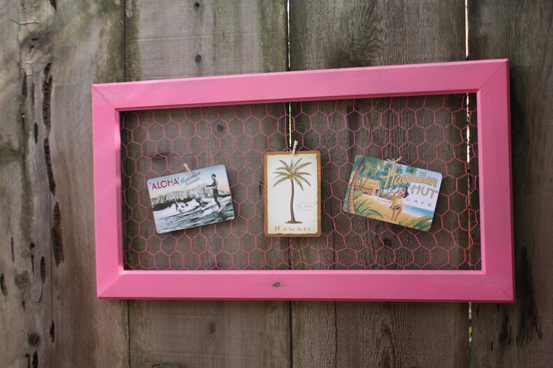 Pink Shabby Chic Chicken Wire Memo Board Paris French Country Etsy