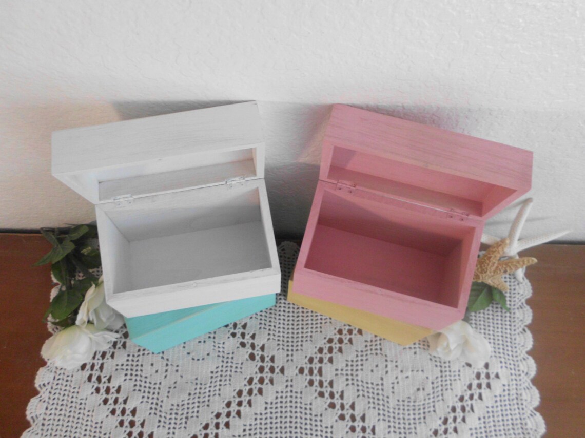 Recipe File Box Index Card Rustic Shabby Chic Distressed Wood Storage ...