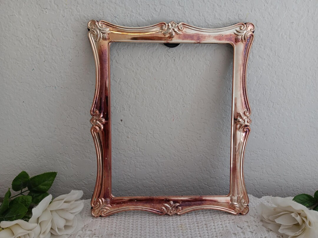 Vintage Ornate Silver Plated Scrolled Picture Frame 8 X 10 Photo ...