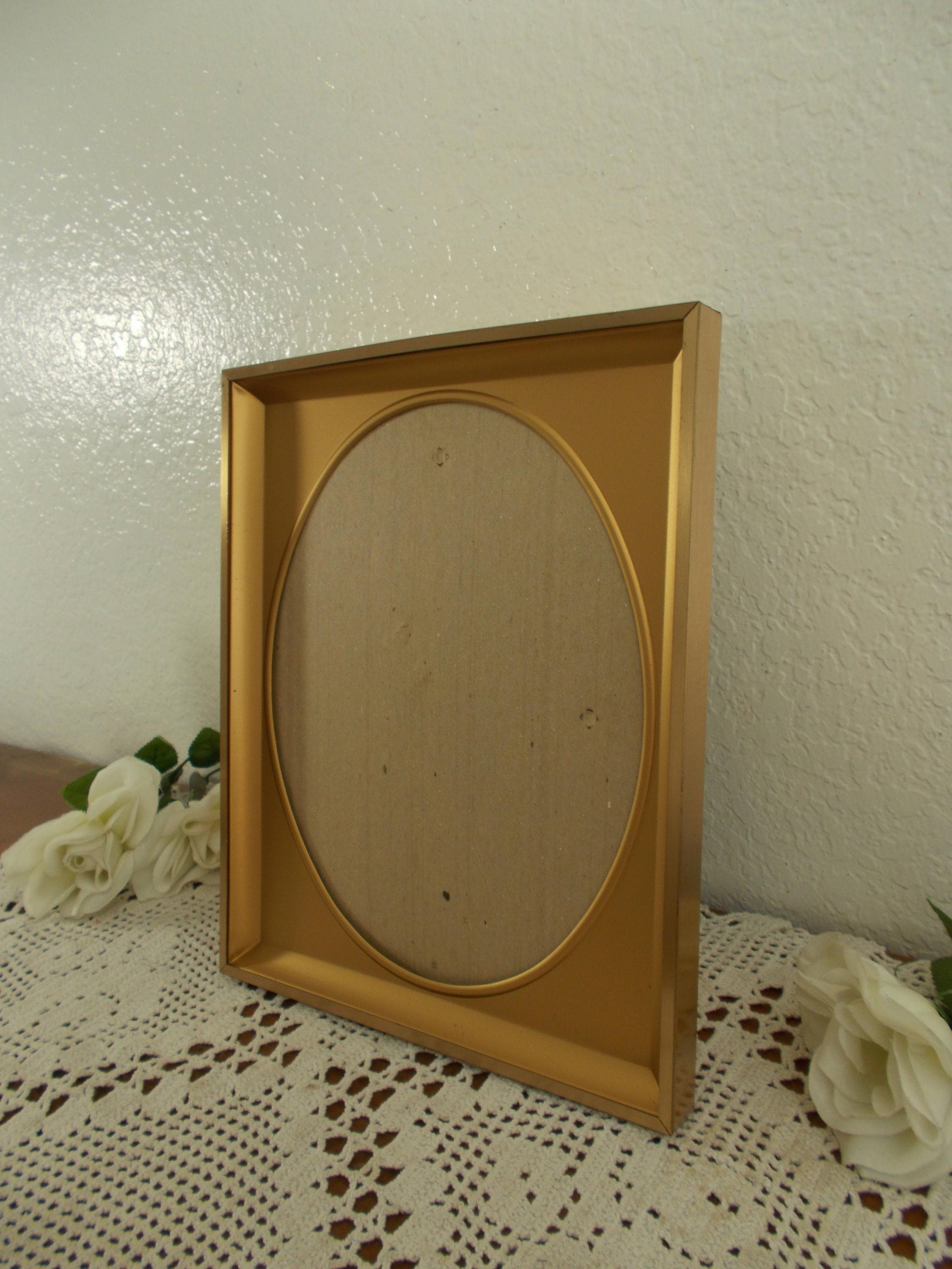 Vintage Oval Gold Metal Picture Frame 8 X 10 Photo Decoration ...