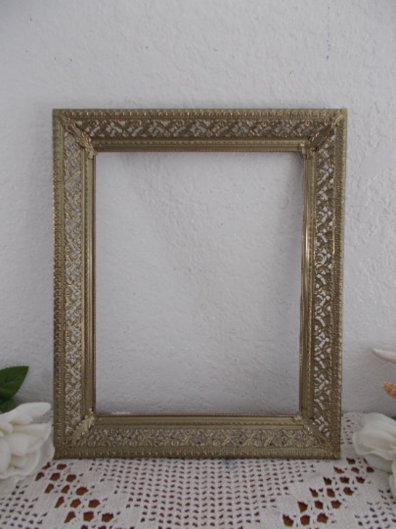 Vintage Ornate Gold Metal Picture Frame 8 X 10 Photo - Etsy