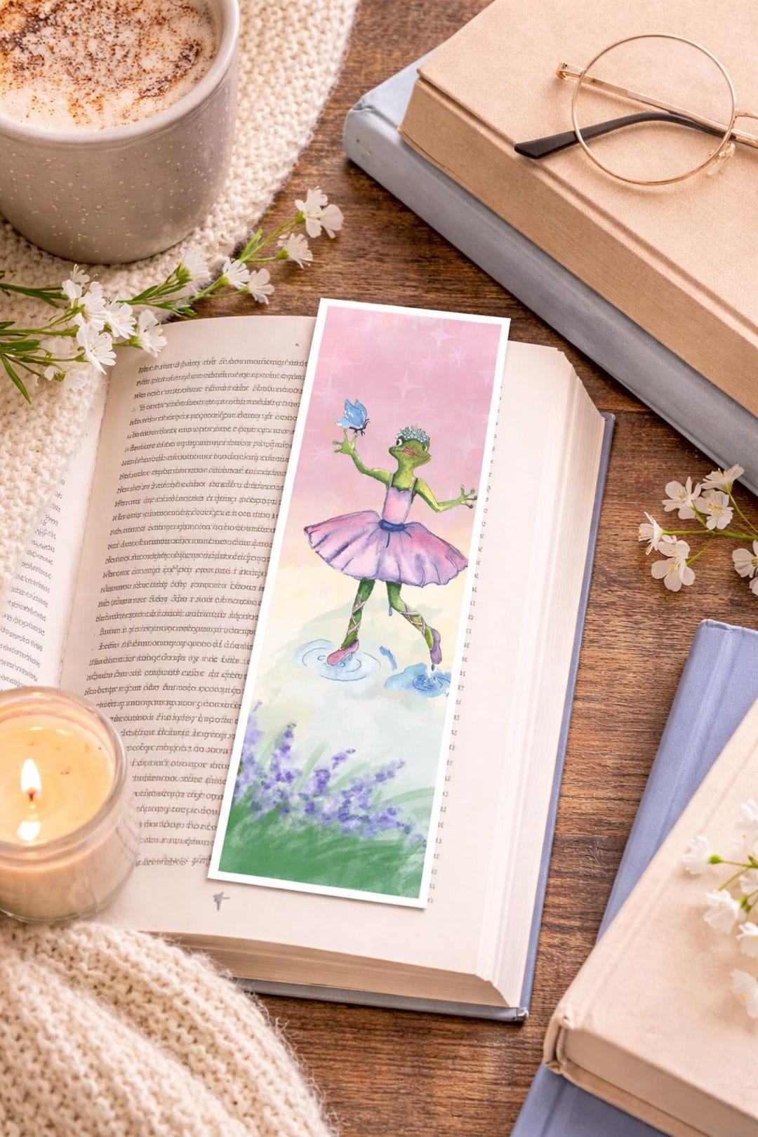 Frog Ballerina Bookmark Printable | Cute Watercolor Book Marker ...