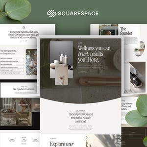 Squarespace 7.1 Website Template: Medspa, Esthetician, Luxury Wellness Spa, Salon