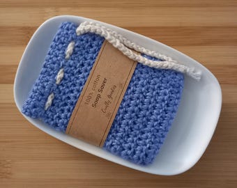 Crochet Soap Saver Bag, Handmade, Eco-friendly, Reusable, Fully Washable, Bath Accessory