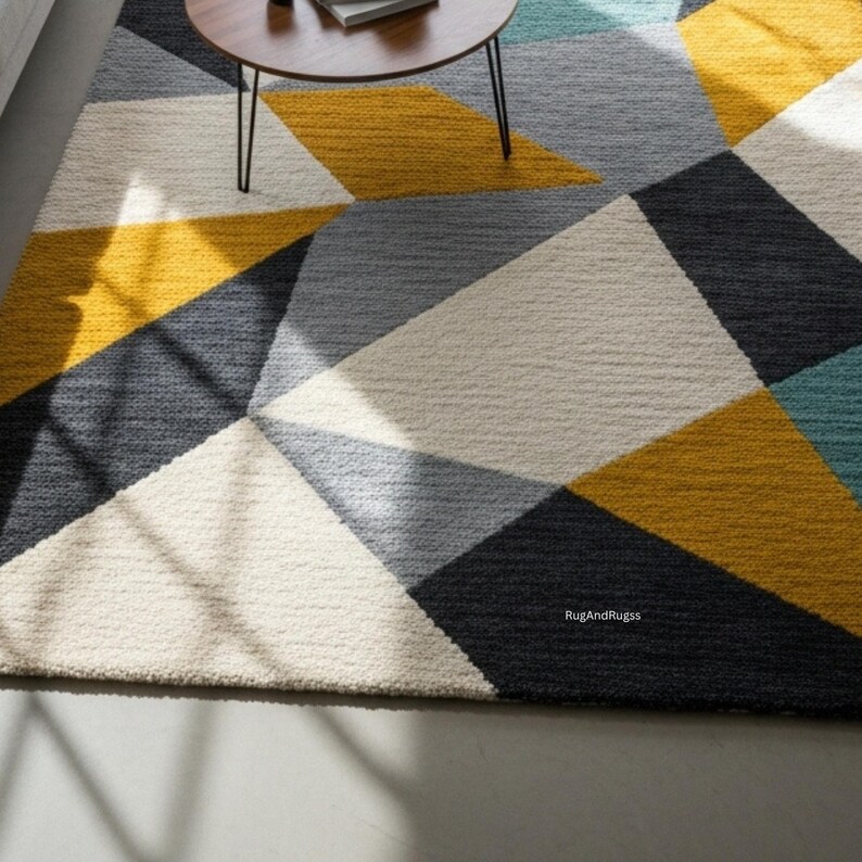 Modern Prism Geometry Rug – Hand Tufted Contemporary Area Rug - Etsy