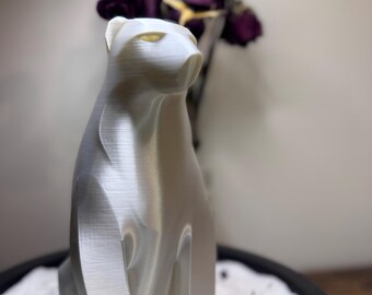 3D Printed Polar Bear Statue • Modern Minimalist Home Decor