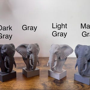 3D Printed Elephant Statue-Home Decor-Cosplay-detailed design image 2