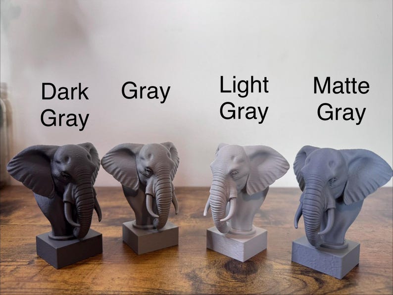 3D Printed Elephant Statue-Home Decor-Cosplay-detailed design image 2