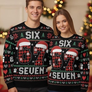 Six Seven Christmas Ugly Sweater, Six Seven Ugly Sweater, Funny Animal Ugly Sweater for Men & Women, Ugly Sweater, Gift For Christmas