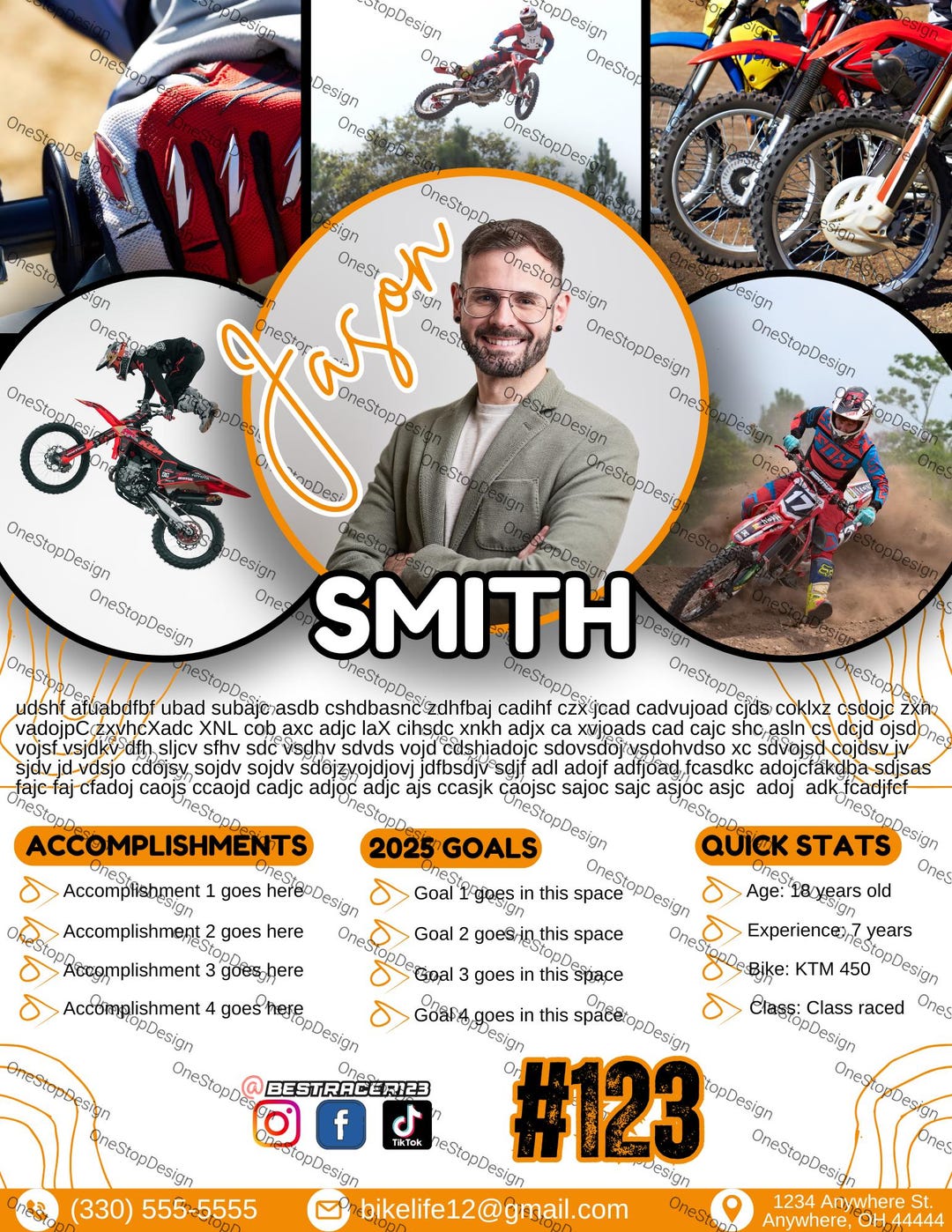 Rider Resume Template 7 - Etsy