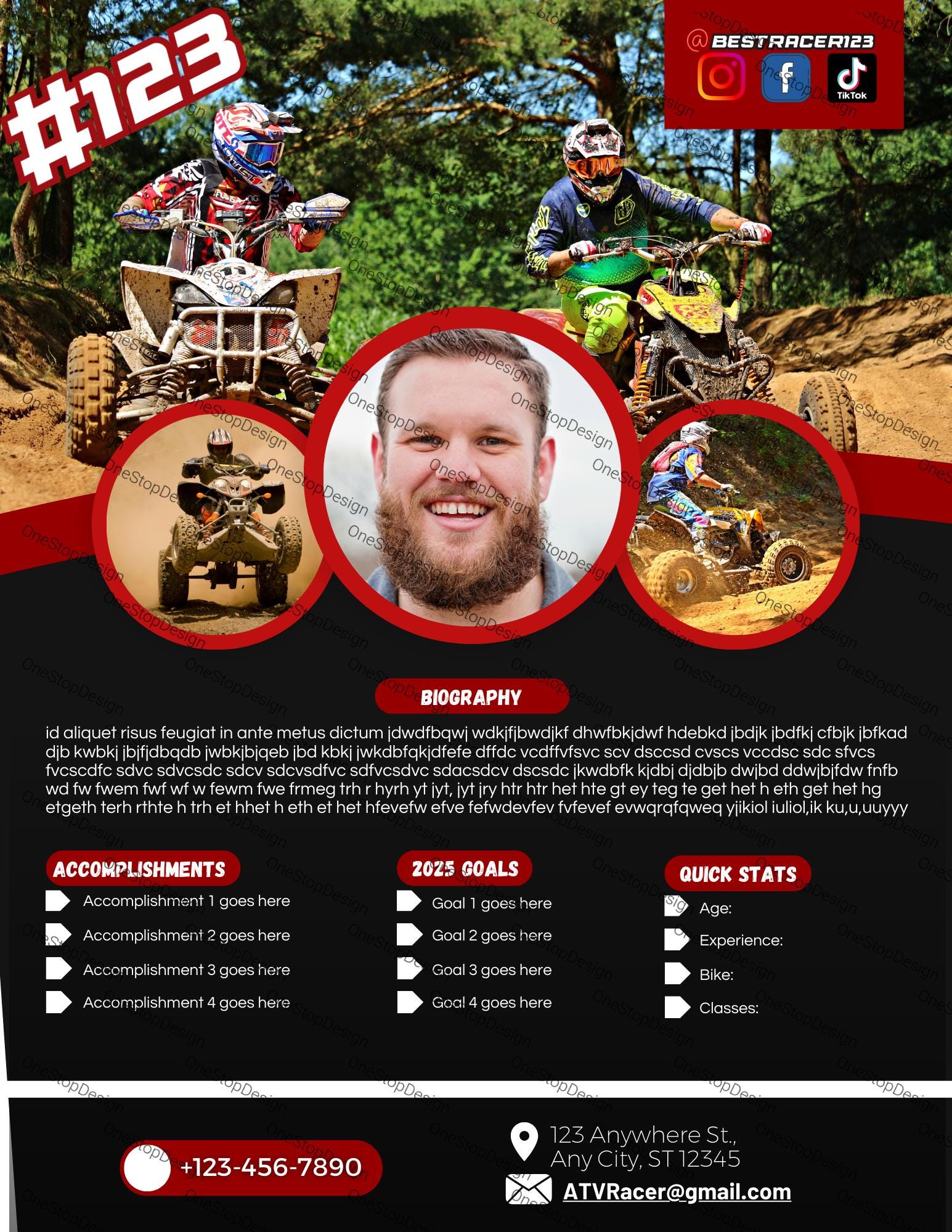 Rider Resume Template 4 - Etsy