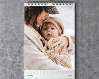 Calendrier photo mural 2026 | Photographie mensuelle, maison et bureau