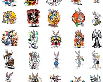 Cartoon Character T-Shirt Design Bundle – Digital Download PNG