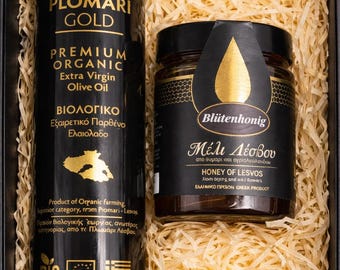 Set di olio d'oliva e miele dalla Grecia - Delizie di alta qualità - Un piacere esclusivo