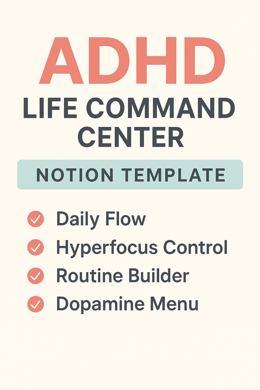 FR_ADHD Life Command Center | Notion Template | Daily Flow Planner ...