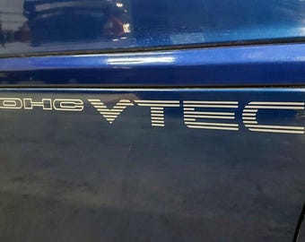 2 calcomanías laterales DOHC Vtec - Civic SiR B16A EM1 JDM Serie B - Pegatinas de vinilo