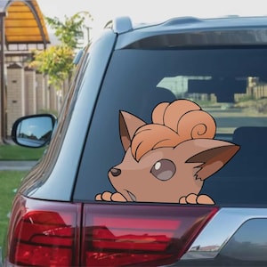 Vulpix Gen 1 Peeking Peek Peekabo Peekers stötfångarfönster vinyldekal söt anime Eevee Evolution klistermärken