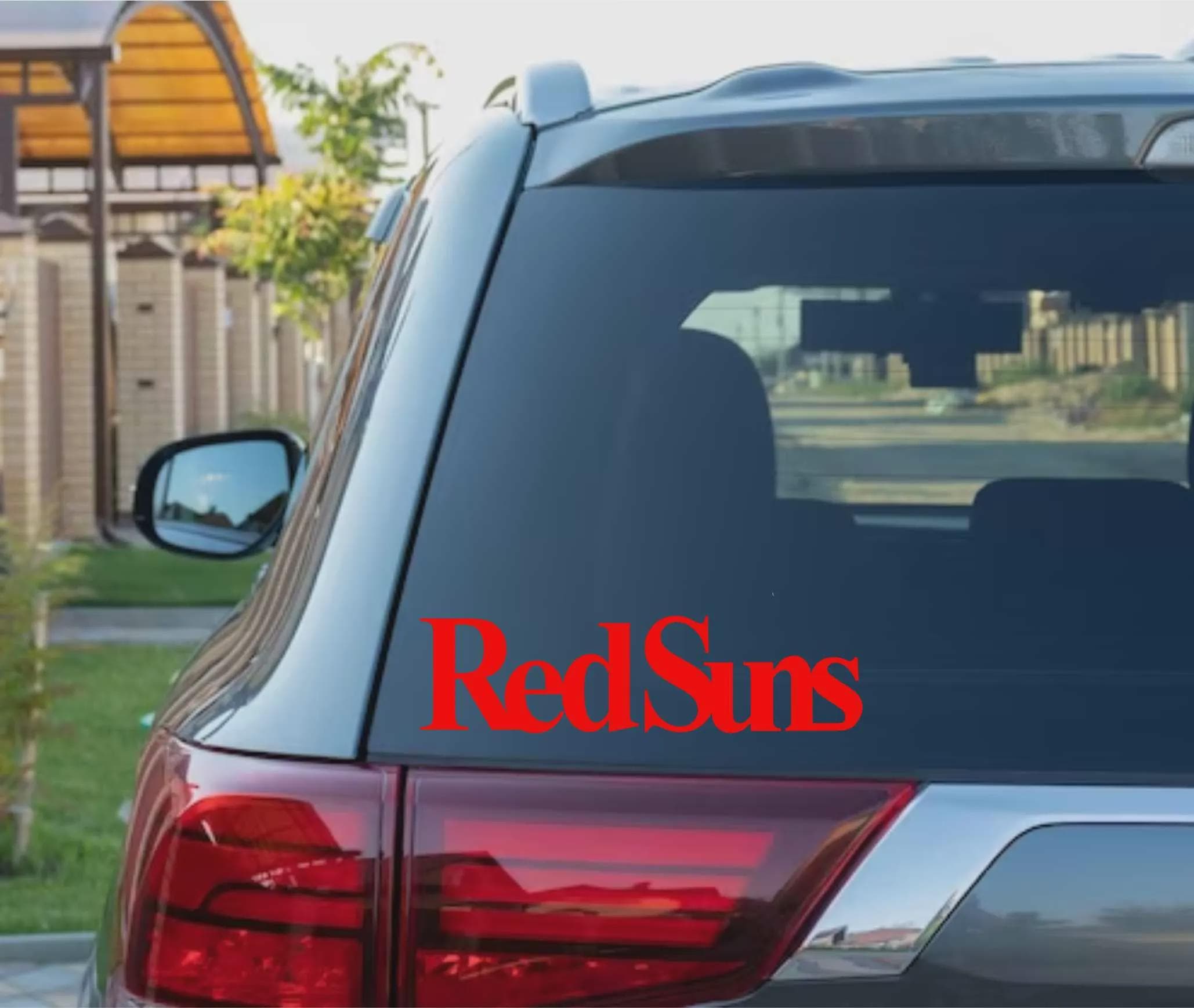 Red Suns Bumper Window Vinyl Decal Stickers for JDM Cars Trucks