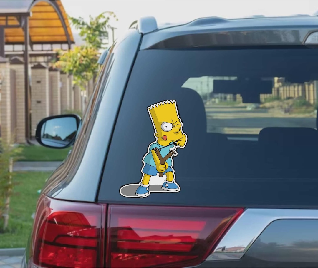 Bart Rear Window Bart Hunting Sniper Meme Peeking Peek Peekabo Peekers Bumper Window ...