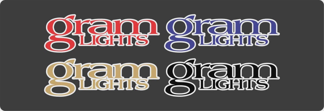 4 Pcs Gram Lights Sticker Set Wheel Rim Spoke Sticker Decals JDM - Etsy