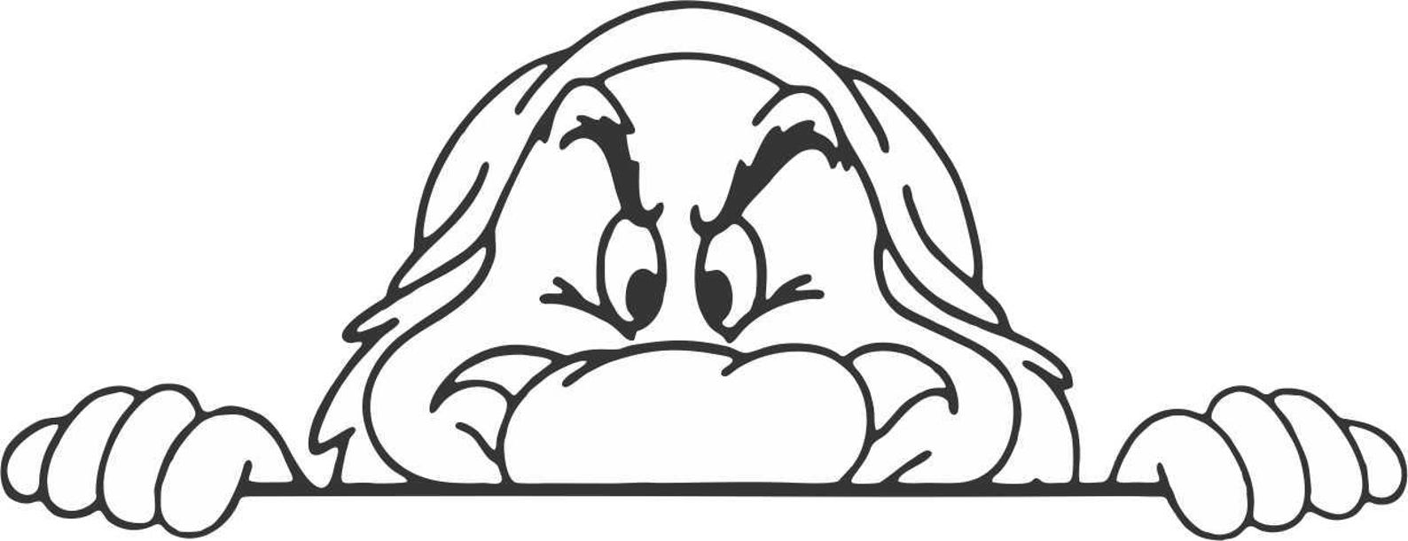 Grumpy Dwarf Peeking Window Vinyl Decal Stickers for Cars Laptops and ...