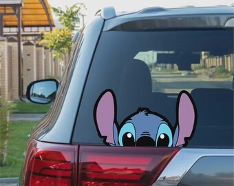 Stitch Peeks Lilo and Stitch Peeking Peek Bumper Window Decal Disney Movie Stickers
