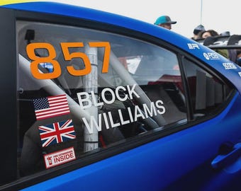 2PCS Racing Rally Name Any Flags Any Country Rally Cross Drag Circuit Racing