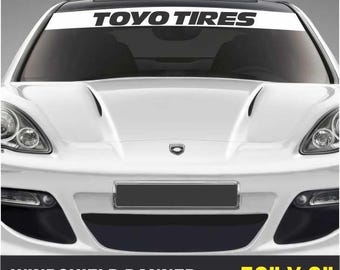 Toyo Tires windshield banner sticker Window Vinyl Decal Stickers For JDM Cars Trucks SUV