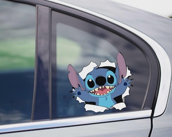 Stitch Surprise Peeking Peek Peekabo Peekers Auto Fenster Vinyl Aufkleber Lilo Und Stitch Kinder Cartoon Legendäre Aufkleber
