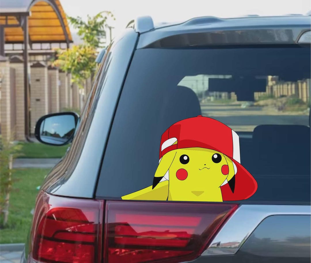Thinkachu Meme Cute Peek Achu Peeking Meme Peekabo Peekers Bumper Window Vinyl Decal ...