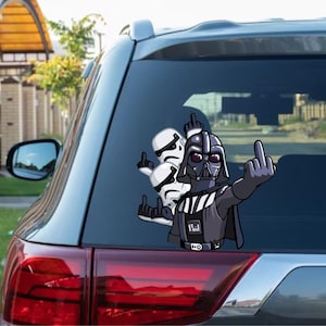 Darth Vader-soldater långfinger Peeking Peekers fönsterdekal Disney Star Wars-filmklistermärken