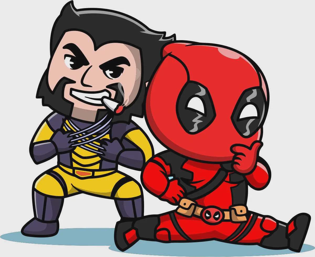 Deadpool X Wolverine Peeking Peek Peekabo Peekers Bumper Window Vinyl ...