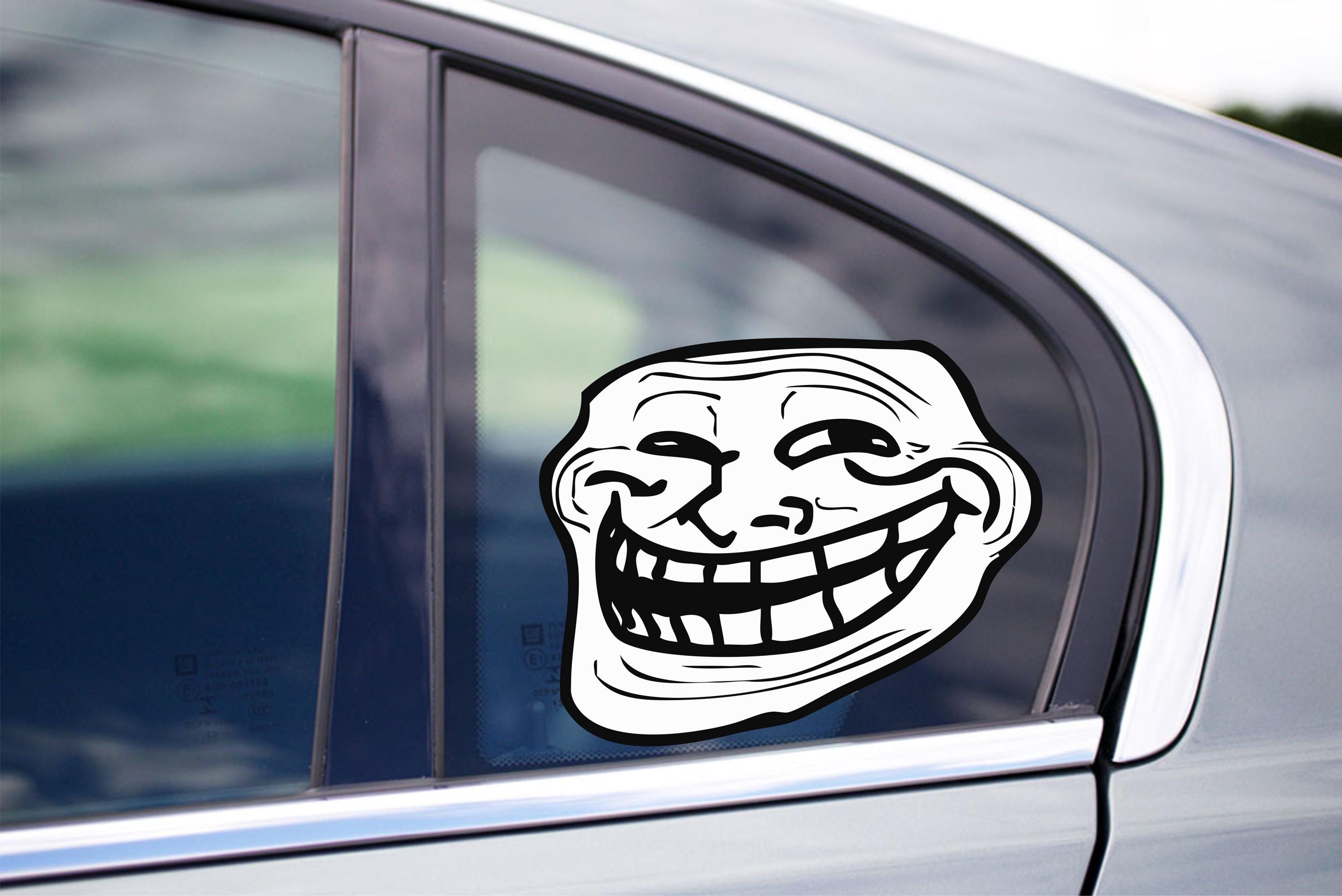 Troll Sticker Troll Face Funny Bumper Window Decal Stickers for Trucks Cars SUV Vans ...