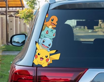 GENGAR PEEK PEEKER Peeking Window Vinyl Car Decals Anime Pokemon Ghost