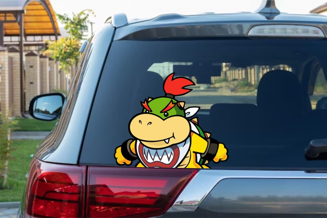 Bowser Window Bowser Little Peeking Peekers Peekabo Bumper Window Vinyl Decal Anime ...