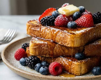 RECETA FÁCIL de Tostada Francesa de Brioche: Un Clásico Brunch con Natillas Esponjosas (Descarga Digital)