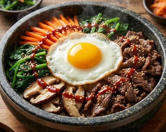 DELICIOUS Bibimbap - Korean Beef Rice Bowl: Authentic & Easy Korean Food Recipe (Digital Download)