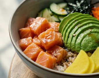 EENVOUDIG RECEPT voor sushirijstkom: snelle en gezonde gedeconstrueerde sushi (digitale download)