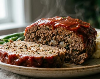 HOMEMADE Classic Meatloaf: Moist & Flavorful Family Dinner Favorite (Digital Download)