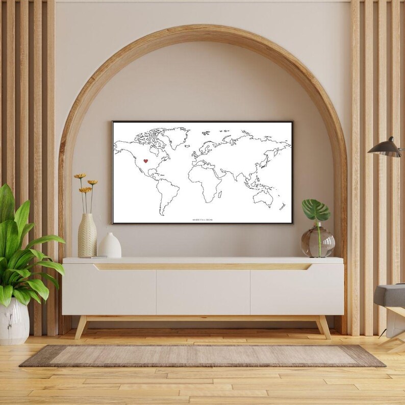 Personalized Location Map Print, Anniversary Gift, Minimalist Wall Art ...