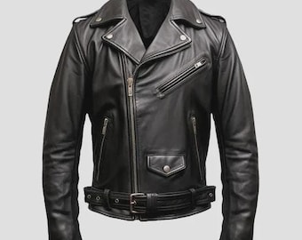Scartish Highstreet Sheepskin Leather Avantgarde Bono Jacket Moto
