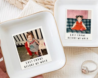 Senior Bar Crawl Trinket Dish | Last Crawl Before We Walk Seniors 2026 | Custom Picture Jewelry Dish | Class of 2026 College Graduation |