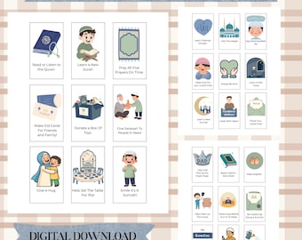 30 Day Ramadan Good Deeds Cards| Printable – Islamic Activities for Kids & Family