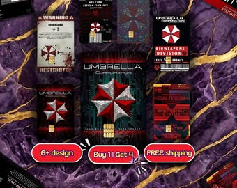 Umbrella debit card skins PACK | GET 4 FREE | Corporation Credit card sticker | Corp Bank card skin