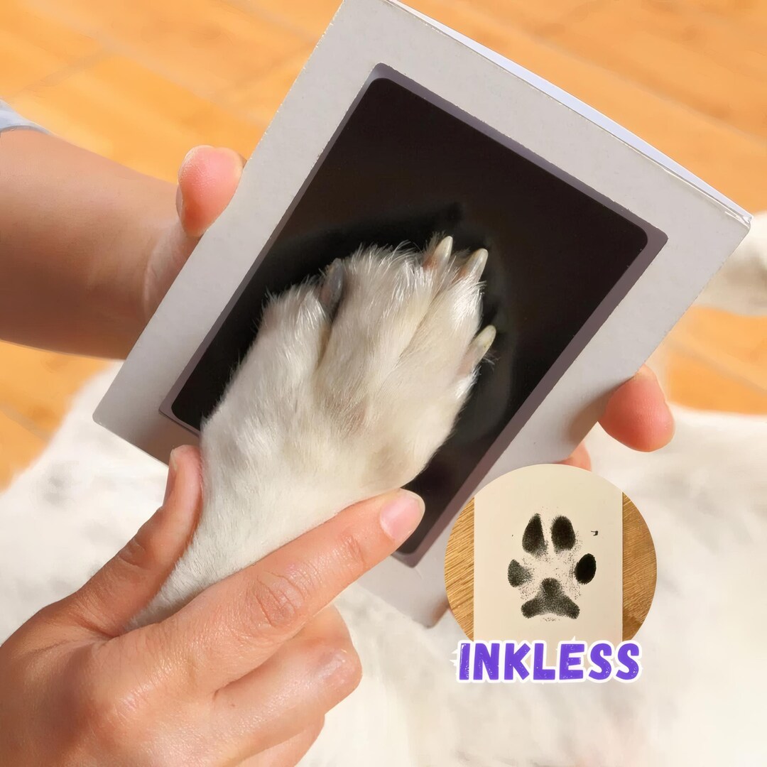 Pet Paw Print Kit – Dog Memorial Inkless Kit – Safe Dog Pawful Keepsake ...