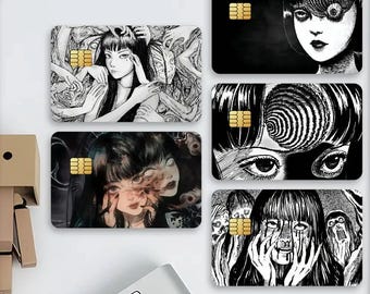 Credit card skin  Junji Ito Tomie | Debit card skins Anime |  Bank credit card skin Manga | Cover card wrap personalized
