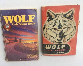 Set of two Vintage Wolf Cub Scout Books