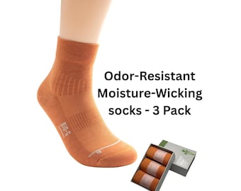 Odor-Resistant Dress Socks for Men (3-Pack) – Breathable, Moisture-Wicking Work & Travel Socks